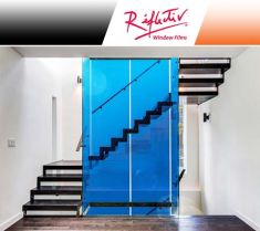 Pellicola decorativa colorata blu azzurro